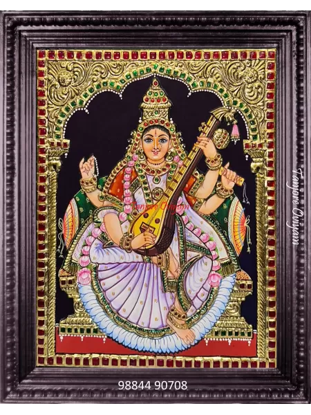 Saraswathi Tanjore Painting for Home